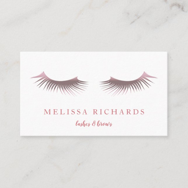 Professionell Eyelash Makeup Artist Visitkort (Framsida)