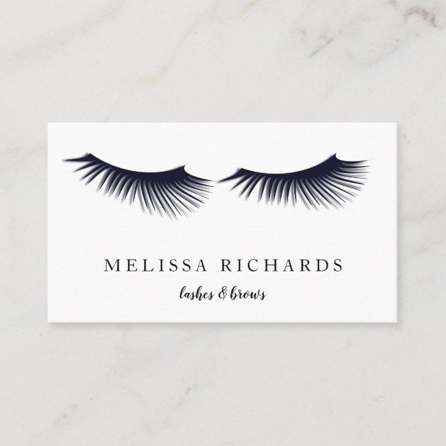 Professionell Eyelash Makeup Artist Visitkort (Framsida)