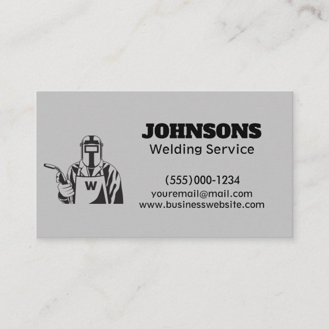 Professionell Fabricator Welding Service Visitkort (Framsida)