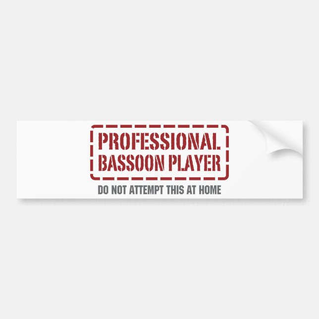 Professionell fagottspelare bildekal (Framsidan)