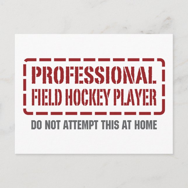 Professionell Fält Hockey Player Vykort (Framsida)
