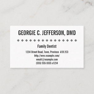 Professionell Family Dentist Visitkort
