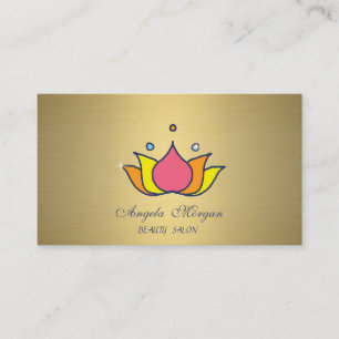 Professionell Färgrik Lotus Guld Visitkort