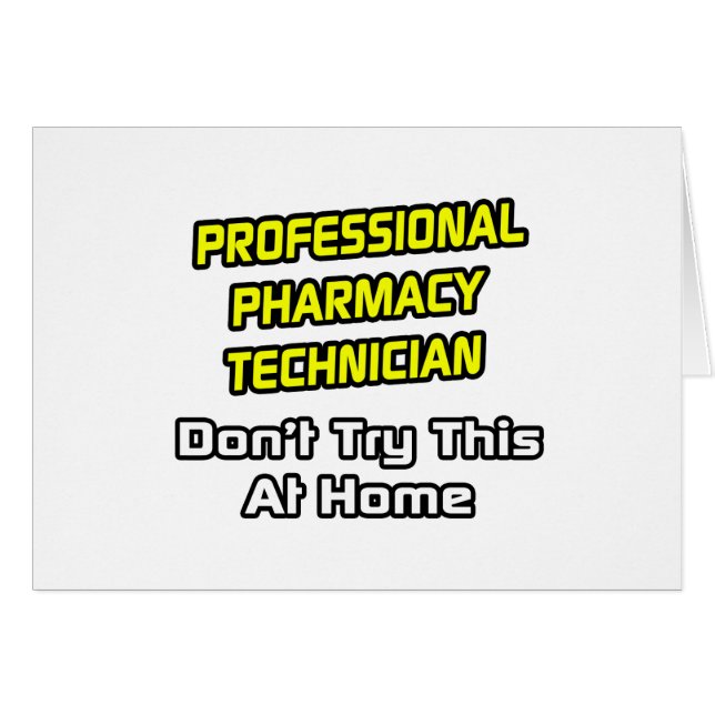 Professionell farmaceut... Joke Hälsningskort (Framsidan Horizontal)