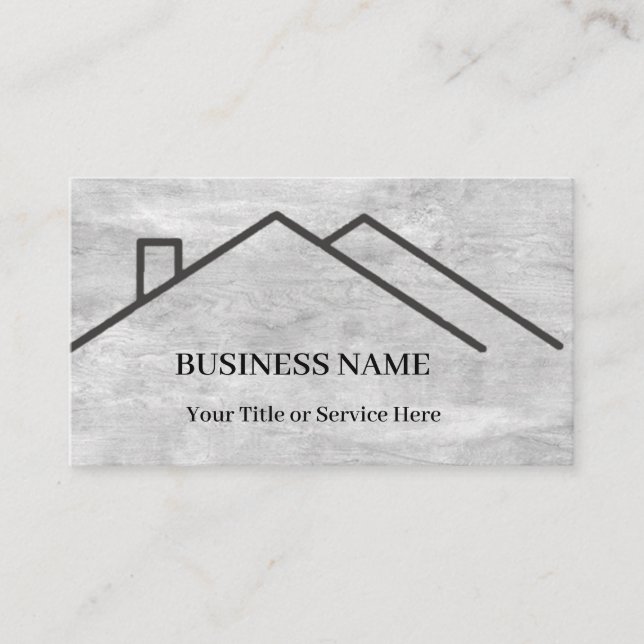 Professionell Fastighets Tak Logotyp Visitkort (Framsida)