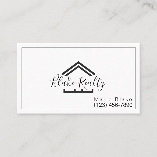 Professionell Fastighetsmäklare Fastigheter Visitkort (Framsida)