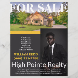 Professionell Fastighetsmäklare Försäljning Brosch Reklamblad