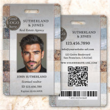 Professionell Fastighetsmäklare Foto-ID-märke