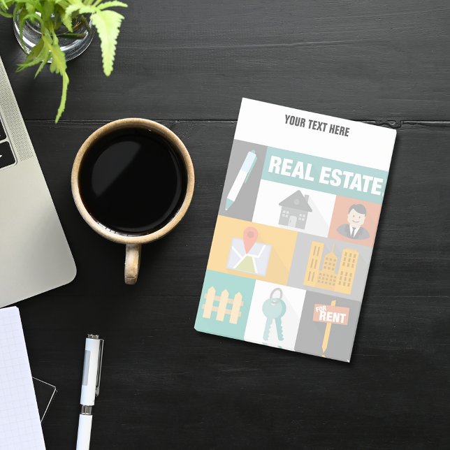 Professionell fastighetsmäklare post-it block (Skapare uppladdad)