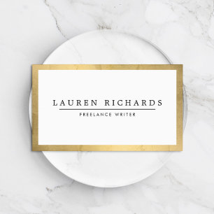 Professionell Faux Guld och White Visitkort