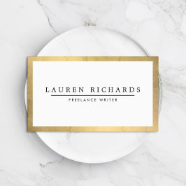 Professionell Faux Guld och White Visitkort