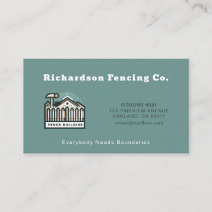 Professionell Fence Company Fening Service Visitkort