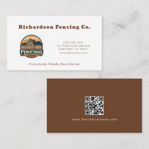 Professionell Fence Company Fening Service Visitkort