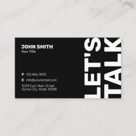 Professionell fet minimalistisk modern visitkort