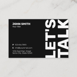 Professionell fet minimalistisk modern visitkort