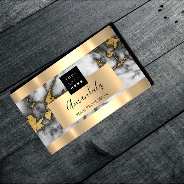 Professionell Finance Investment Marble Guld Logot Visitkort (Skapare uppladdad)