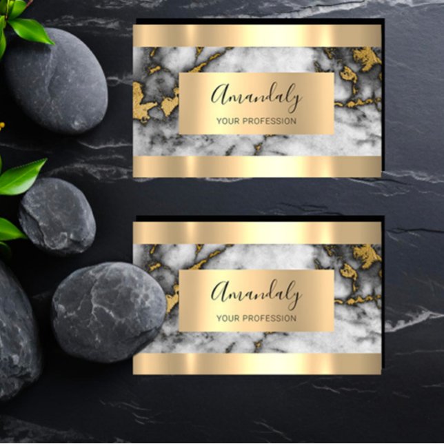 Professionell Finance Investment Marble Guld VIP Visitkort (Professional Finance Investment Marble Gold VIP Business Card)