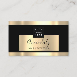 Professionell Finance Services Guld Logotyp VIP Bl Visitkort