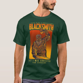 Professionell Fire Forged Knivar Blacksmith T T Shirt