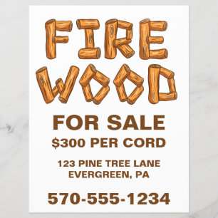 Professionell Firewood for Sale Anpassningsbar Fly Reklamblad