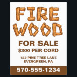 Professionell Firewood for Sale Anpassningsbar Fly Reklamblad<br><div class="desc">Befordra ditt brandskogsföretag med den här enkla flygningen. Denna fet öga-fångstflygare har ett meddelande om BRRE WOOD FOR SALE med ord BRRE WOOD i träloggen brev. Resten av texten på den här flygbladet kan enkelt anpassas med din egen information.</div>