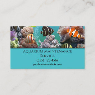 Professionell Fish Aquarium Maintenance Service Visitkort