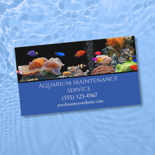 Professionell Fish Aquarium Maintenance Service Visitkort