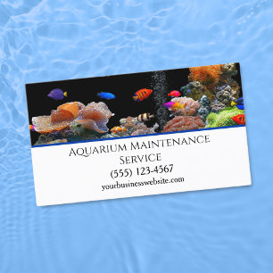 Professionell Fish Aquarium Maintenance Service Visitkort