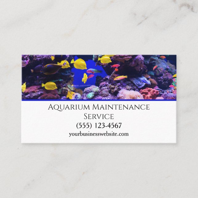 Professionell Fish Aquarium Maintenance Service Visitkort (Framsida)