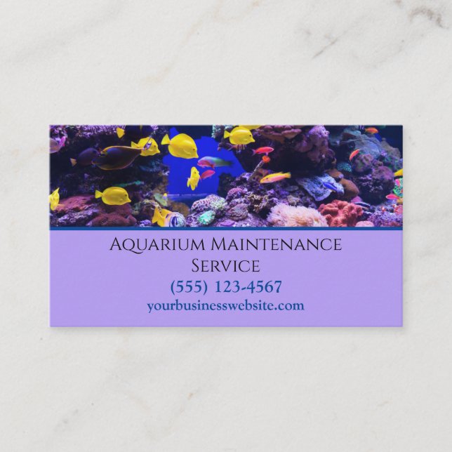 Professionell Fish Aquarium Maintenance Service Visitkort (Framsida)