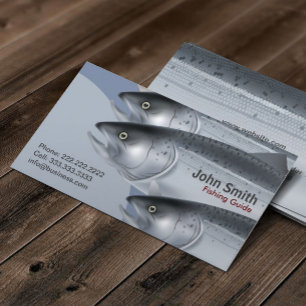 Professionell Fishing Guide Service Affärskort Visitkort