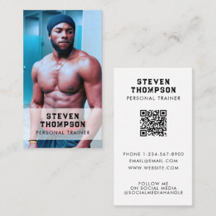 Professionell Fitness Coach QR Code Social Media Visitkort