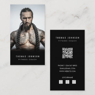 Professionell Fitness Coach Social Media Influence Visitkort