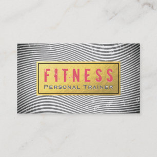 Professionell Fitness Personal Trainer Black & Gul Visitkort