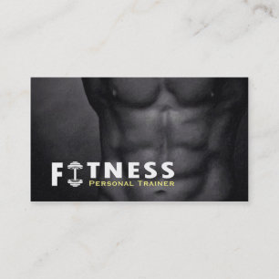 Professionell Fitness Personal Trainer Dumbbell Visitkort