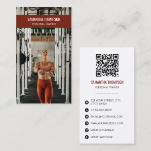 Professionell Fitness Photo Social Media Influence Visitkort