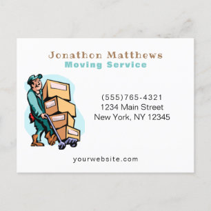 Professionell Flytta Guy Company Service Business Vykort