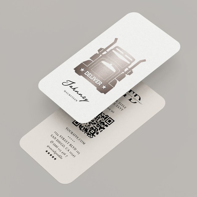 Professionell flyttlogistik lastbilsförare sand visitkort (Professional Moving Logistics Truck Driver Sand Business Card
)