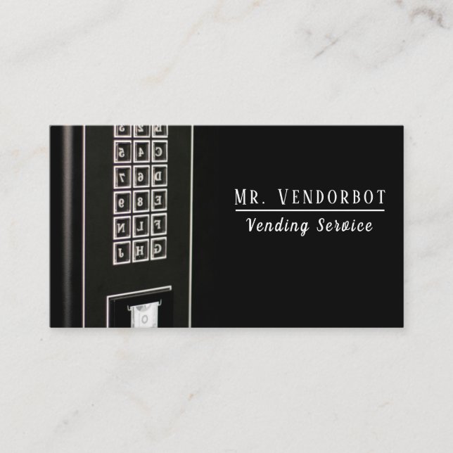 Professionell Food Vending Maskin Service Visitkort (Framsida)