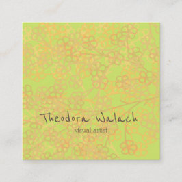 Professionell för Abstrakt av konstgjord vibrant B Fyrkantigt Visitkort