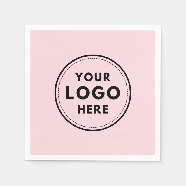 professionell för anpassningsbar av rosa Logotyp Pappersservett (Framsidan)