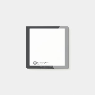 Professionell för Black & White Anpassningsbar Com Post-it Block
