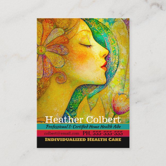 Professionell för Caregiver Whispering Comfort Visitkort (Framsida)