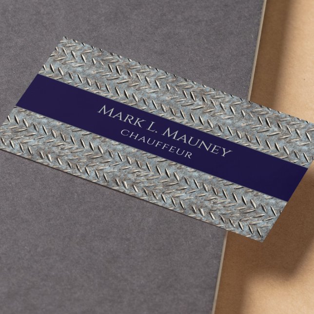 Professionell för chaufförer med chaufför i silver visitkort (Skapare uppladdad)