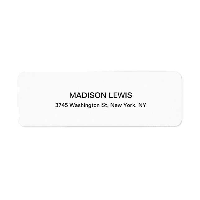 Professionell för Chic av Speciell Hett Returadress Etikett (Framsidan)