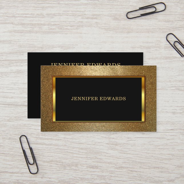 Professionell för den moderna svarta snyggten i Gu Visitkort (Fram/Back In Situ)