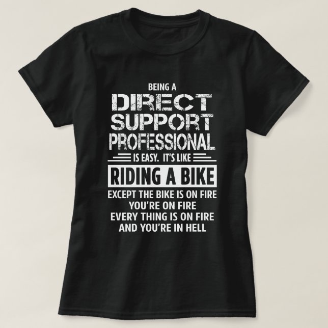 Professionell för direktsupport t shirt (Design framsida)