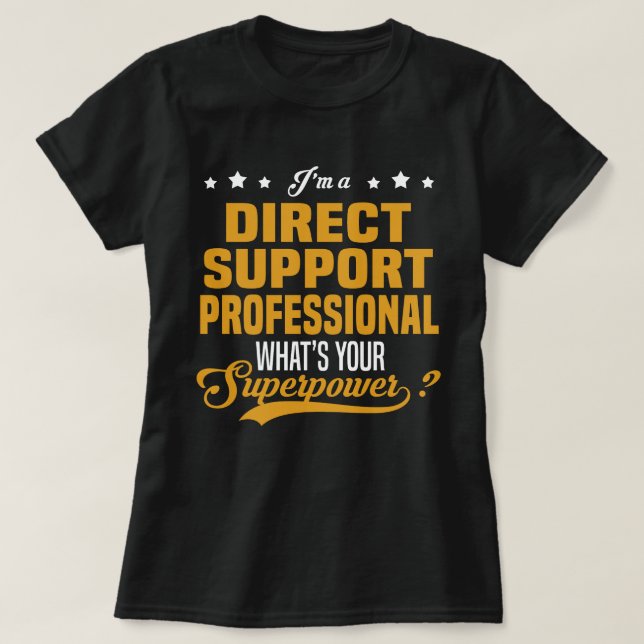 Professionell för direktsupport t shirt (Design framsida)