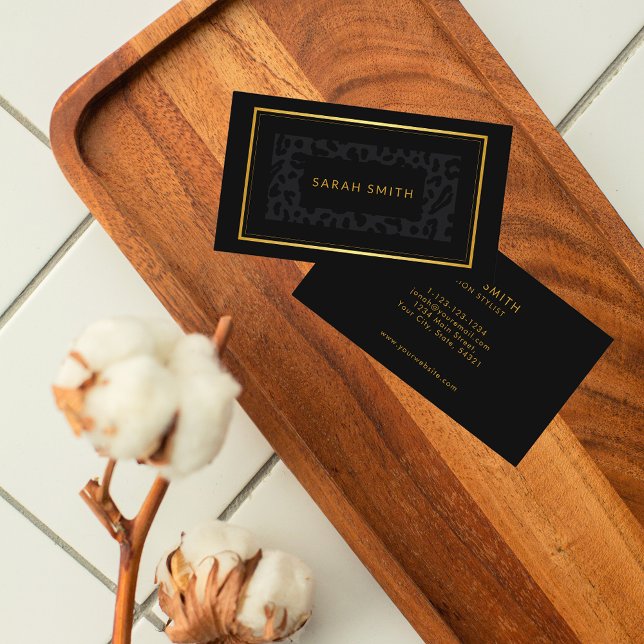 Professionell för djurutskrift i Mörk i klass  Visitkort (Skapare uppladdad)