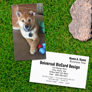 Professionell för djurvård Cute Shiba Inu Puppy Visitkort